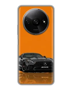 Чехол для Xiaomi Redmi A3x с картинкой «Оранжевый Mercedes AMG»