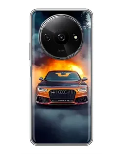 Чехол для Xiaomi Redmi A3x с картинкой «Audi в огненном дыму» Чехол для Xiaomi Redmi A3x с картинкой «Audi в огненном дыму»
