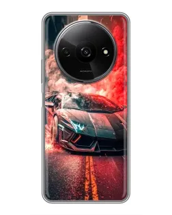 Чехол для Xiaomi Redmi A3x с картинкой «Lamborghini красный дым»