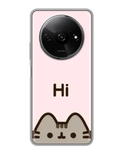 Чехол для Xiaomi Redmi A3x с картинкой «Пушин говорит Hi» Чехол для Xiaomi Redmi A3x с картинкой «Пушин говорит Hi»