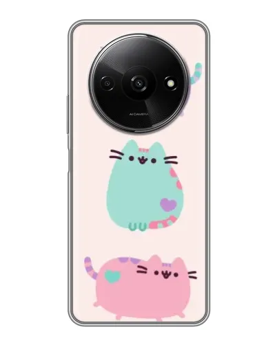 Чехол для Xiaomi Redmi A3x с картинкой «Pusheen трио» Чехол для Xiaomi Redmi A3x с картинкой «Pusheen трио»