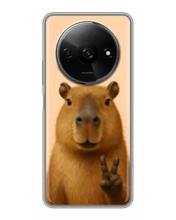 Чехол для Xiaomi Redmi A3x с картинкой «Капибара виктория» Чехол для Xiaomi Redmi A3x с картинкой «Капибара виктория»