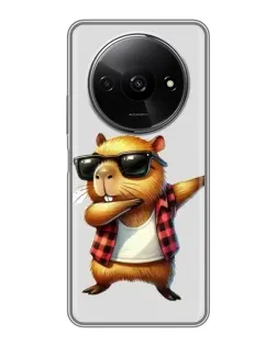 Чехол для Xiaomi Redmi A3x с картинкой «Капибара рэпер даб» Чехол для Xiaomi Redmi A3x с картинкой «Капибара рэпер даб»