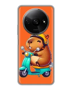 Чехол для Xiaomi Redmi A3x с картинкой «Капибара на скутере» Чехол для Xiaomi Redmi A3x с картинкой «Капибара на скутере»