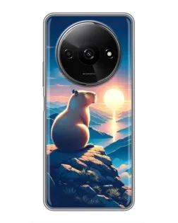 Чехол для Xiaomi Redmi A3x с картинкой «Закат солнца с капибарой» Чехол для Xiaomi Redmi A3x с картинкой «Закат солнца с капибарой»