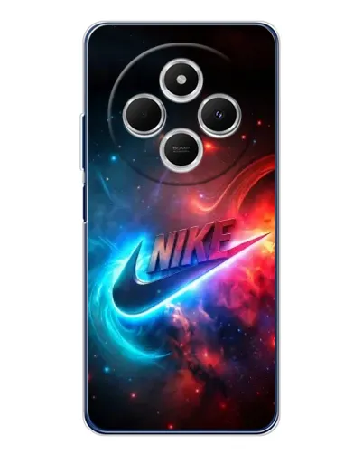 Чехол для Xiaomi Redmi A4 5G с картинкой «Огненный логотип Nike»