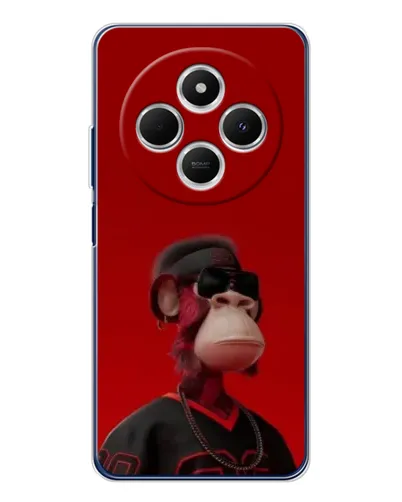 Чехол для Xiaomi Redmi A4 5G с картинкой «Bored Ape в красном»