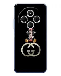 Чехол для Xiaomi Redmi A4 5G с картинкой «Минни Маус на лого»