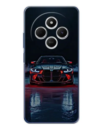 Чехол для Xiaomi Redmi A4 5G с картинкой «BMW на мокрой дороге»