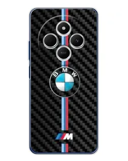 Чехол для Xiaomi Redmi A4 5G с картинкой «Эмблема BMW и карбон»