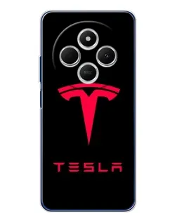 Чехол для Xiaomi Redmi A4 5G с картинкой «Tesla Red Logo»