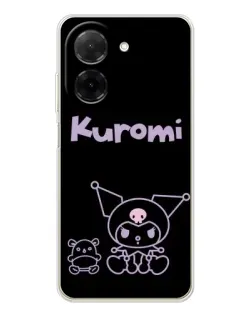 Чехол для Xiaomi Redmi A5 (EU) с картинкой «Kuromi — черный минимализм»