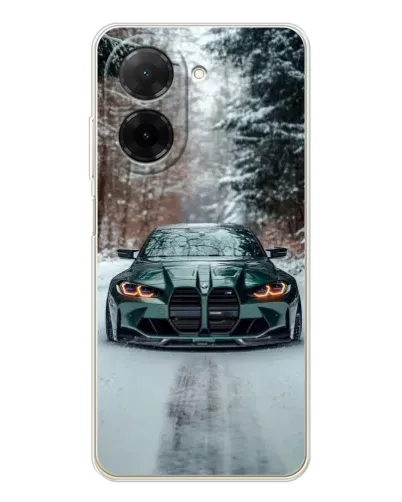 Чехол для Xiaomi Redmi A5 (EU) с картинкой «BMW в зимнем лесу»