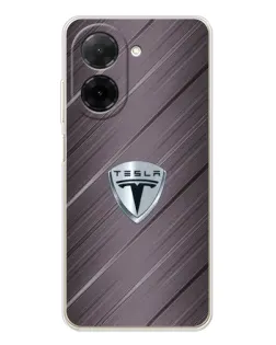 Чехол для Xiaomi Redmi A5 (EU) с картинкой «Металлическая текстура Tesla»