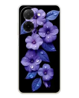Чохол для Xiaomi Redmi A5 (EU) з картинкою «Фіолетові квіти з росою»
