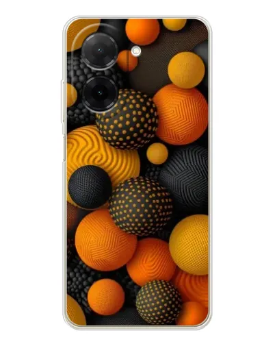 Чехол для Xiaomi Redmi A5 (EU) с картинкой «Объемные оранжевые сферы»