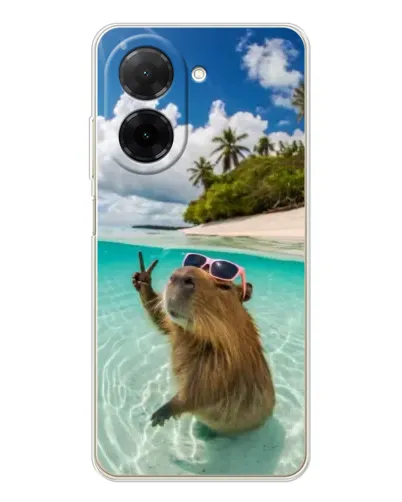 Чехол для Xiaomi Redmi A5 (EU) с картинкой «Капибара на море»
