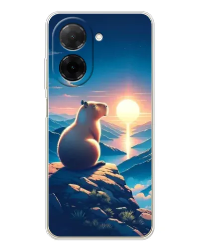 Чехол для Xiaomi Redmi A5 (EU) с картинкой «Закат солнца с капибарой»