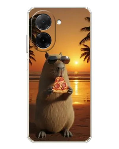Чехол для Xiaomi Redmi A5 (EU) с картинкой «Капибара с пиццей»
