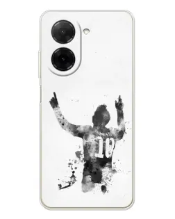 Чохол для Xiaomi Redmi A5 (EU) з картинкою «Чорно-білий силует Мессі»