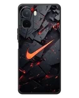 Чехол для Xiaomi Redmi A7 Pro с картинкой «Nike — эффект разломов»