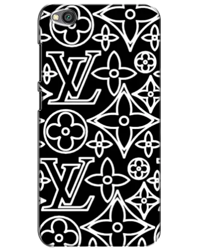Чехол для Xiaomi Redmi Go с картинкой «Черно-белый узор LV»