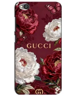 Чехол для Xiaomi Redmi Go с картинкой «Gucci — бордовые розы»