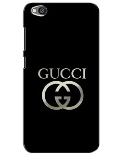 Чехол для Xiaomi Redmi Go с картинкой «Gucci — золото на черном»