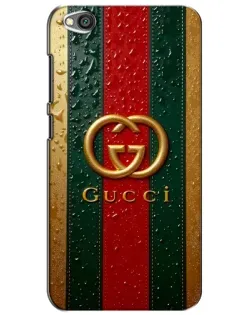 Чехол для Xiaomi Redmi Go с картинкой «Gucci — фирменная полоса и золото»