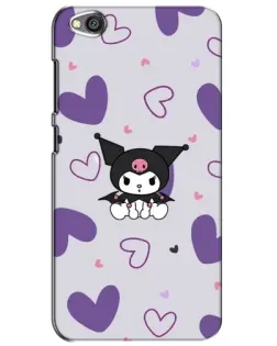 Чехол для Xiaomi Redmi Go с картинкой «Kuromi и лавандовые сердца»