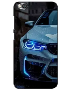 Чехол для Xiaomi Redmi Go с картинкой «Взгляд BMW с синими фарами»