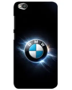 Чехол для Xiaomi Redmi Go с картинкой «BMW — неоновое сияние»