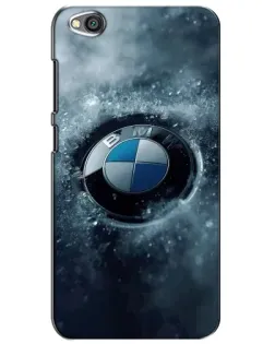 Чехол для Xiaomi Redmi Go с картинкой «Логотип BMW — лед»
