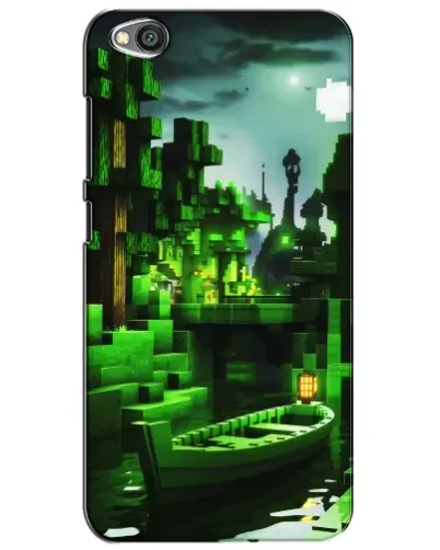 Чехол для Xiaomi Redmi Go с картинкой «Minecraft лесной пейзаж»