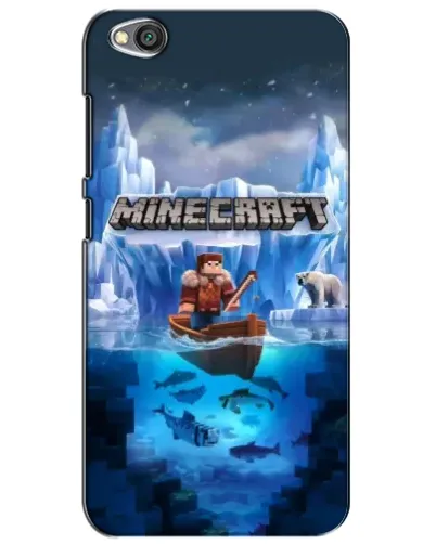 Чехол для Xiaomi Redmi Go с картинкой «Minecraft ледяной мир»
