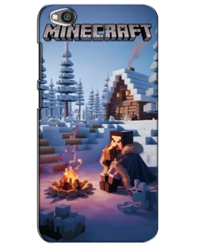 Чехол для Xiaomi Redmi Go с картинкой «Зимний Minecraft»