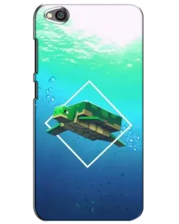 Чехол для Xiaomi Redmi Go с картинкой «Черепаха Minecraft»