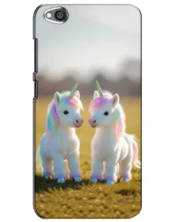 Чехол для Xiaomi Redmi Go с картинкой «Пара единорогов»