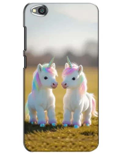 Чехол для Xiaomi Redmi Go с картинкой «Пара единорогов»