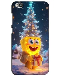 Чехол для Xiaomi Redmi Go с картинкой «Рождественский Спанч Боб»