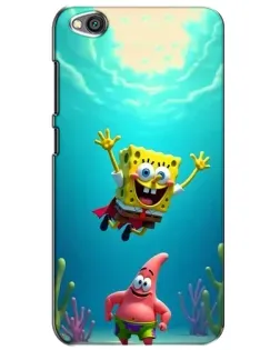 Чехол для Xiaomi Redmi Go с картинкой «Спанч Боб под водой»