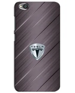 Чехол для Xiaomi Redmi Go с картинкой «Металлическая текстура Tesla»