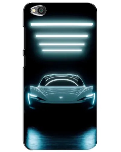 Чехол для Xiaomi Redmi Go с картинкой «Tesla в неоне»