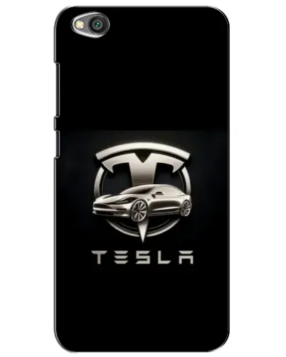 Чехол для Xiaomi Redmi Go с картинкой «Tesla — серебристое авто»