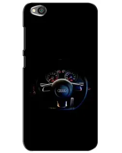 Чехол для Xiaomi Redmi Go с картинкой «Салон Audi — руль»