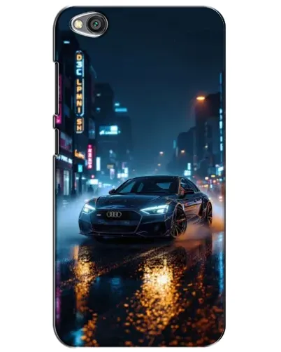 Чехол для Xiaomi Redmi Go с картинкой «Ночной город и Audi»