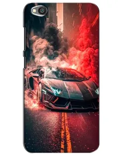 Чехол для Xiaomi Redmi Go с картинкой «Lamborghini красный дым»