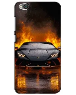 Чехол для Xiaomi Redmi Go с картинкой «Lamborghini в огне»