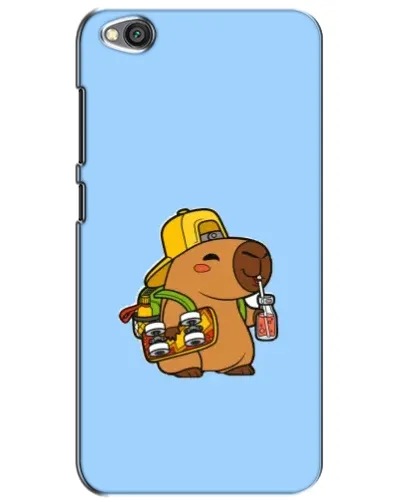 Чехол для Xiaomi Redmi Go с картинкой «Капибара на скейте»