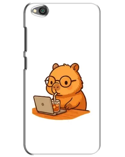 Чехол для Xiaomi Redmi Go с картинкой «Капибара с ноутбуком»